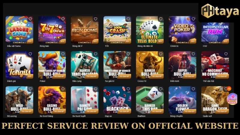 Official PHTaya - Reputable entertainment, guaranteed every transaction 9 Perfect service review on official website