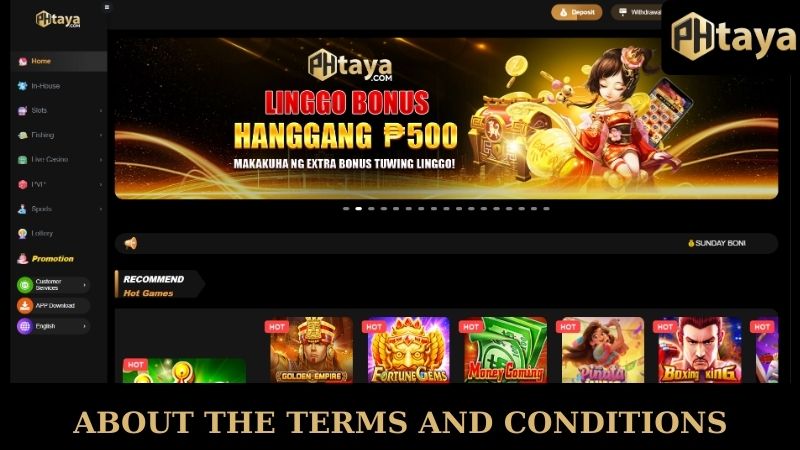 Terms And Conditions PHTAYA - Everything You Need To Know 4 About the terms and conditions