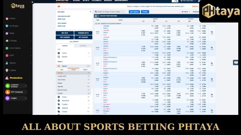 Sports Betting PHTAYA - Bring The Sports To Your Home! 4 All about sports betting PHTAYA
