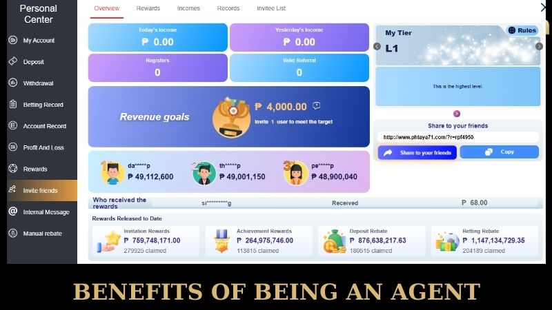 Be An Agent PHTAYA - Chance To Gain Money For Gamers! 5 Benefits of being an agent