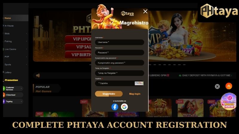 PHtaya - Transparent betting platform, strong reputation 2 Complete PHtaya account registration