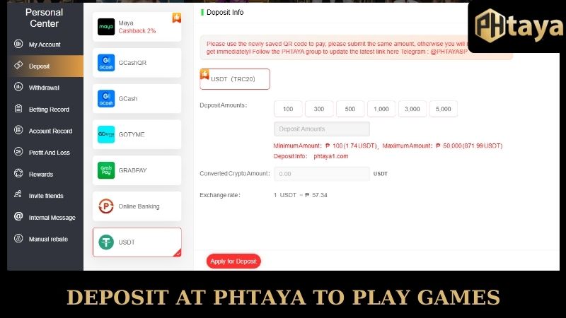 How to Make a Deposit PHTAYA - A Comprehensive Guide 4 Deposit at PHTAYA to play games