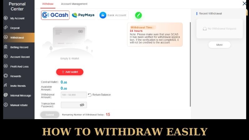 Withdrawal Phtaya - How To Make Efficient Transactions with PHTAYA 5 How to withdraw easily