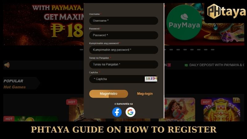 PHtaya Guide - Answers to the most frequently asked questions 5 PHtaya guide on how to register