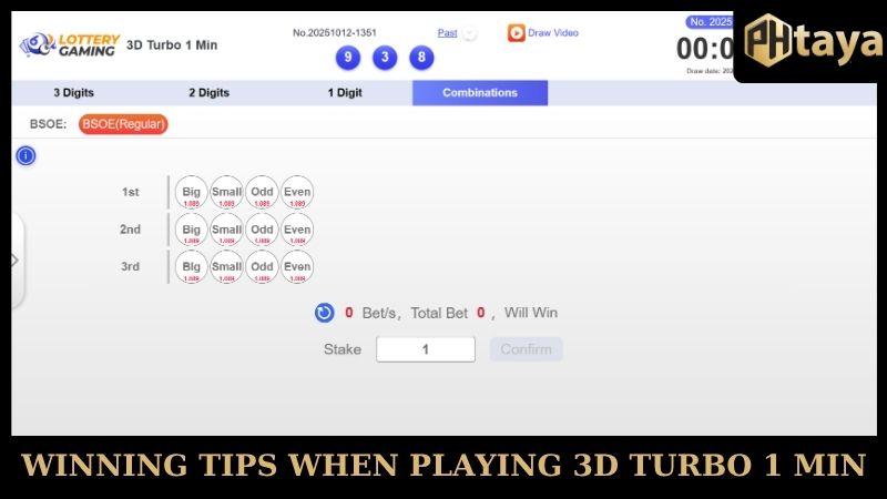 Master the game with just 3D Turbo 1 Min in 60 seconds 7 Winning tips when playing 3D Turbo 1 Min